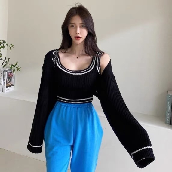 Set Áo Len Cadigan Hàng Chuẩn Qc Cao Cấp Set Áo 3 Lỗ Viền Len Dệt Tay Dài Siêu Xinh Phong Cách Hàn Quốc Ak1381