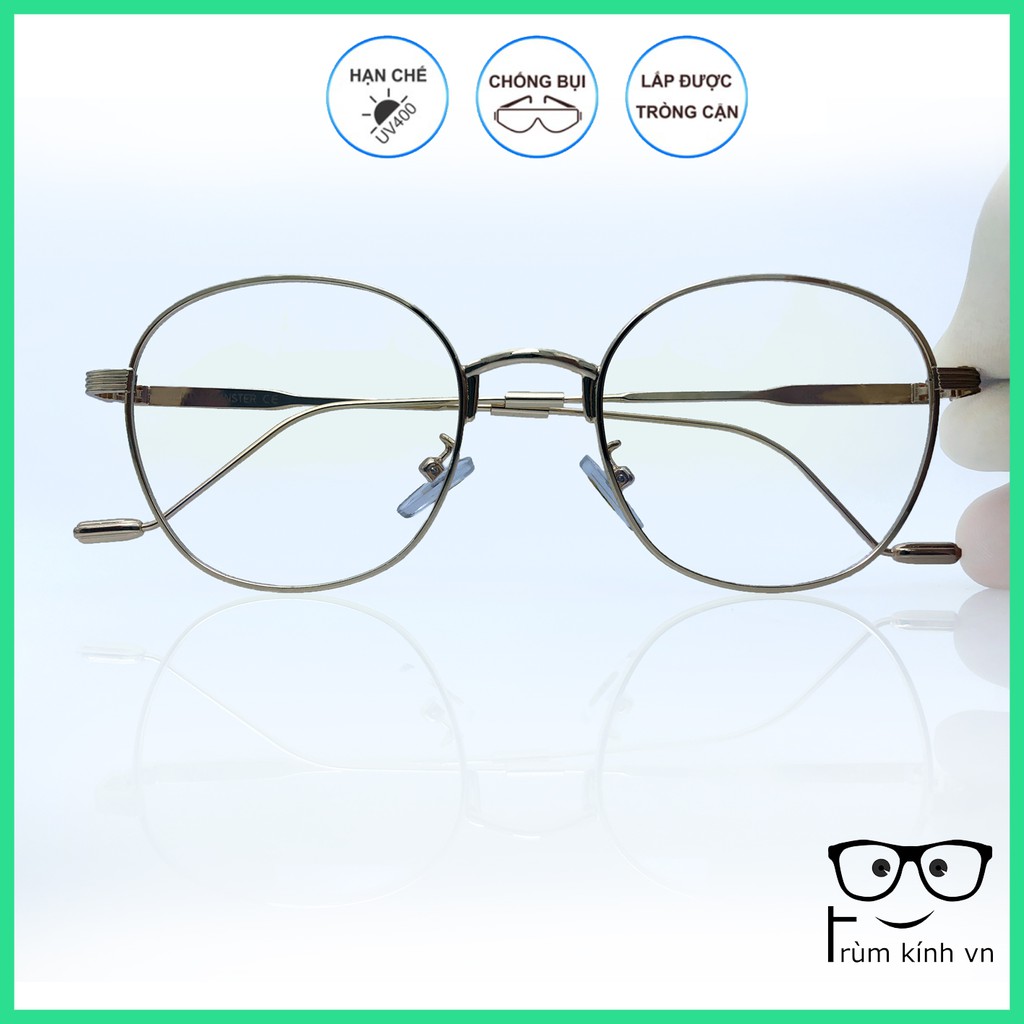 Gọng kính kim loại mắt tròn nam nữ GC màu sắc thời trang càng kính nhẹ nhàng | BigBuy360 - bigbuy360.vn