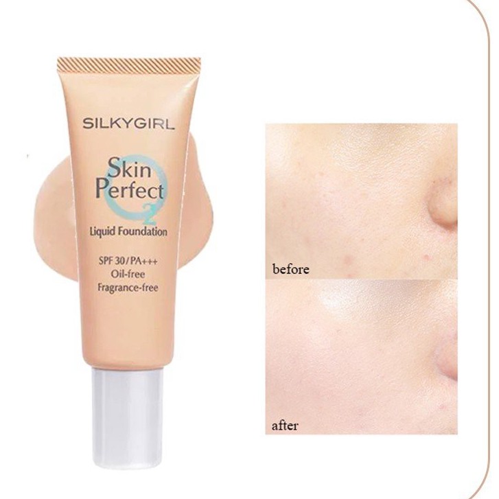 Kem Nền Chống Lão Hóa Silkygirl Skin Perfect Liquid Foundation - 02 Natural (25ML)