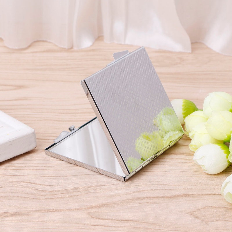 [Hàng mới về] Gương gập hai mặt bằng thép không gỉ bỏ túi