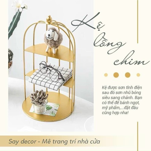 [Freeship đơn 99k] Kệ Lồng Chim Đựng Mỹ Phẩm - Nước Hoa