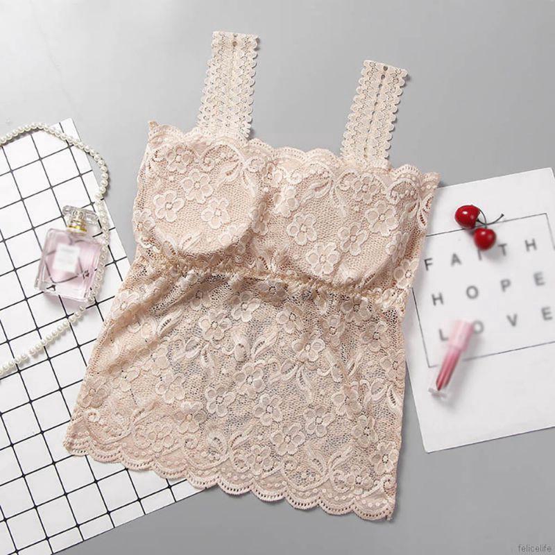 Áo 2 dây trơn chống chói phối ren duyên dáng cho nữ