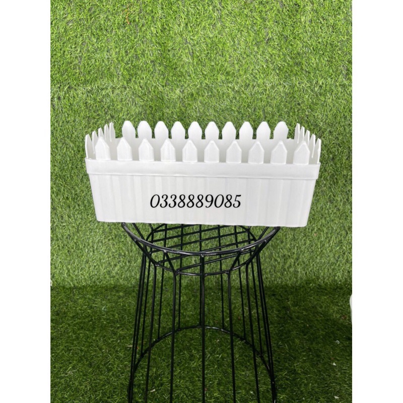 Chậu nhựa hình hàng rào (RÀO TRE) kt 30x12cm,trồng cây trồng hoa siêu xinh, hàng sẵn kho