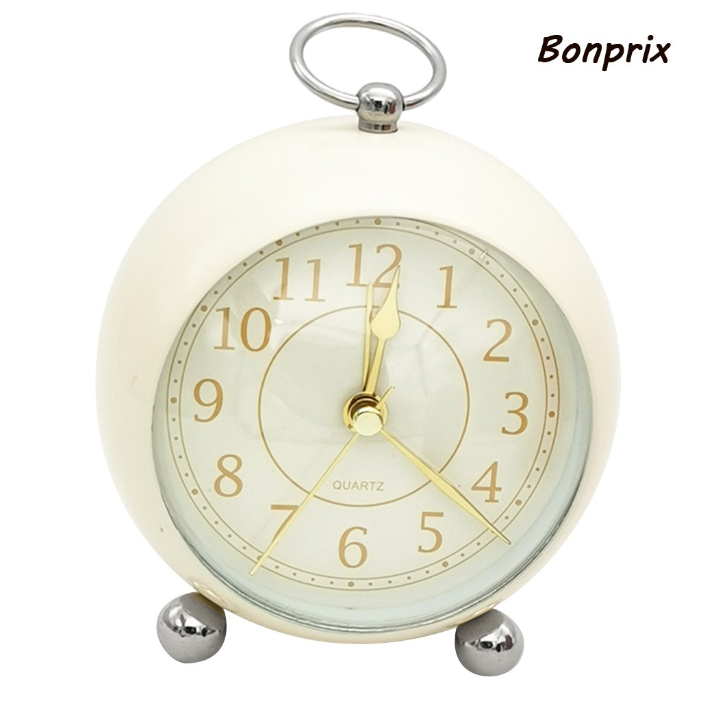 Đồng Hồ Báo Thức Để Bàn Cạnh Giường Không Gây Tiếng Ồn Màu Be Nhạt