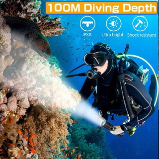 Đèn Pin Lặn Chống Nước 100m Có Thể Sạc Lại