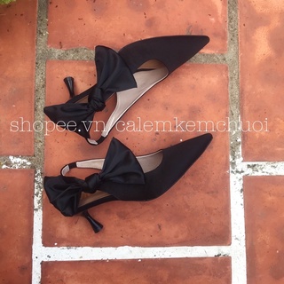 Giày sandal slingback ZARA nơ 2 kiểu