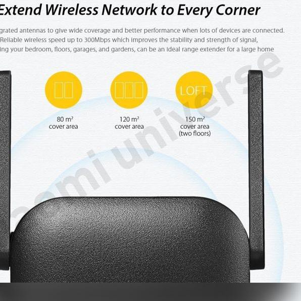 ✥ Thiết Bị Khuếch Đại Tín Hiệu Wifi Xiaomi 300Mbps Với 2 Ăng Ten R03 ✷ | BigBuy360 - bigbuy360.vn