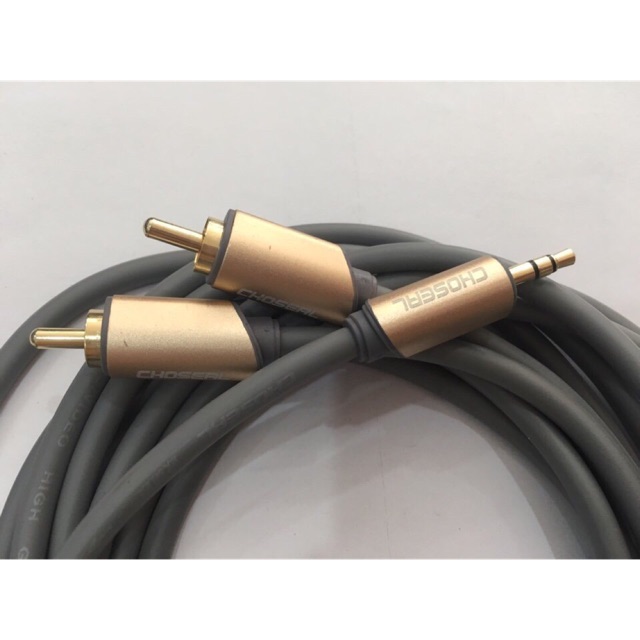 Dây 3.5(phone) ra 2 đầu av (bông sen)