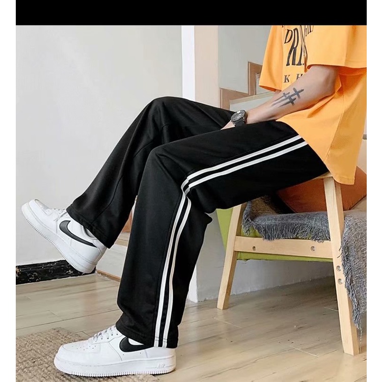 Quần dài thể thao dáng rộng phong cách hip hop Hàn Quốc cao cấp thời trang cho nam - size S-3Xl