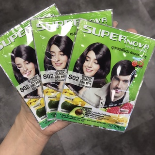 Dầu gội nhuộm tóc Super Nova Color Shampoo 30ml /Dầu gội phủ bạc - lẻ 1 gói 