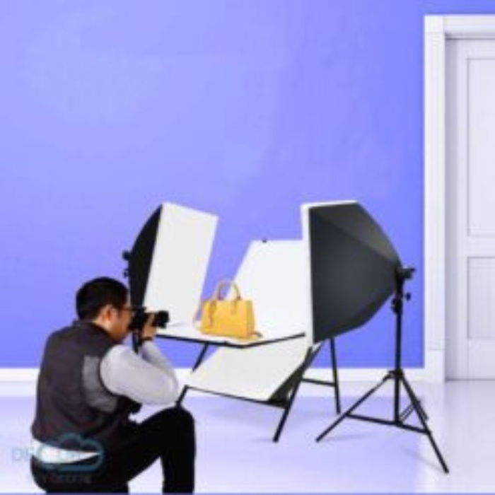 Bộ đèn studio chụp ảnh, quay phim, Livestream chuyên nghiệp, cao 2m softbox 50x70cm-topcity