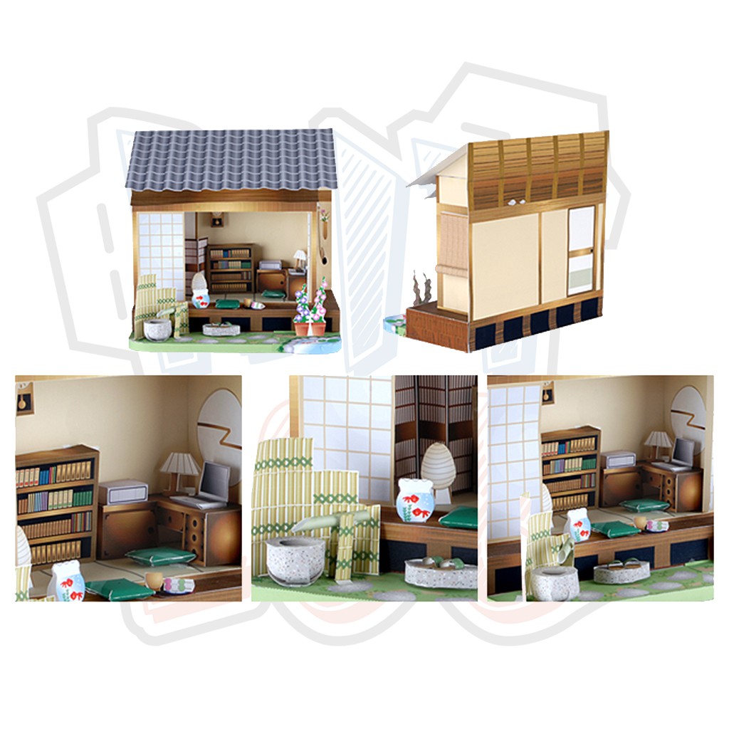 Mô hình giấy kiến trúc nhà xinh Nhật Bản – mẫu 1