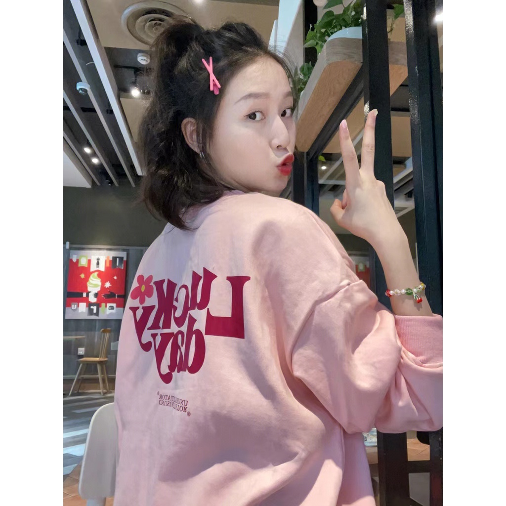 NRVP Áo Nỉ Dài Tay Oversize Phong Cách Hàn Quốc Mới Cho Nam Nữ