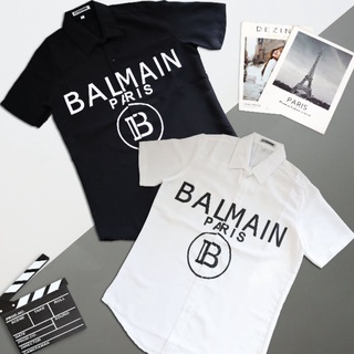 Áo Sơ Mi Lụa Nam Tay Ngắn BALMAIN Paris