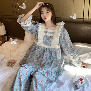 Bộ đồ ngủ/mặc nhà họa tiết hoa nhỏ (hàng có sẵn)