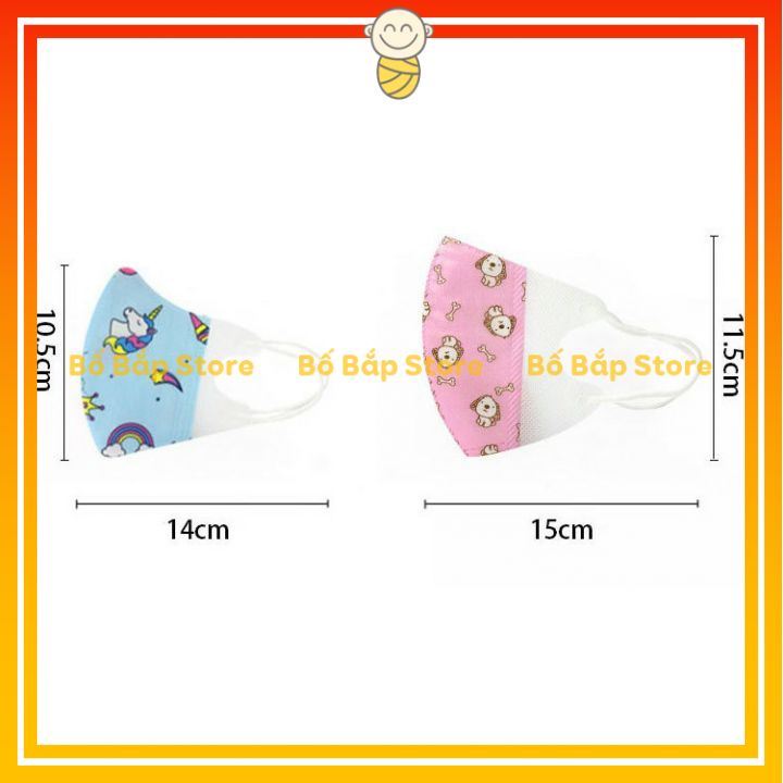 Khẩu Trang Trẻ Em 3D ⚡HÀNG ĐẸP⚡Kháng Khuẩn Cao Cấp Cho Bé Tách Lẻ 1 Chiếc