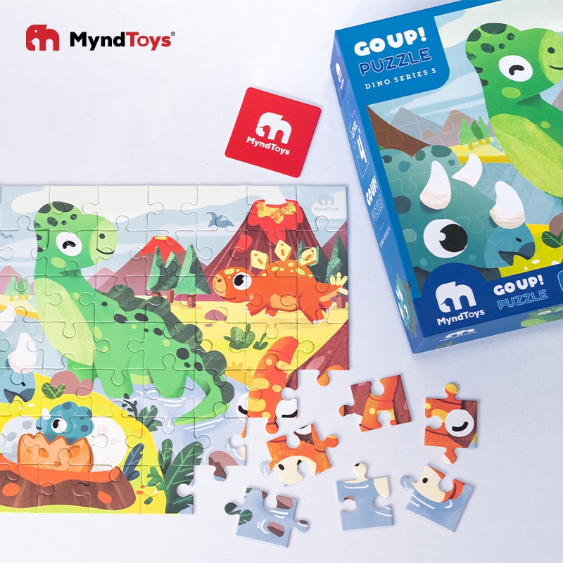 Đồ Chơi Xếp Hình MyndToys - GO UP! Puzzle - Level 4 và 4* – Dino Series (Cho Bé Từ 3.5 Tuổi)