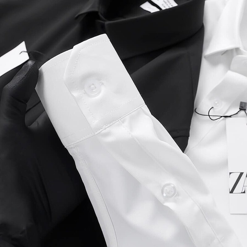  Áo sơmi nam ZR full tag mác phong cách lịch lãm ôm body (3 màu trắng, đen, xanh) | BigBuy360 - bigbuy360.vn