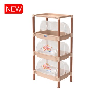 Kệ Chén 3 Tầng Nhỏ Gọn Có Nắp, Mẫu Mới CHắc Chắn