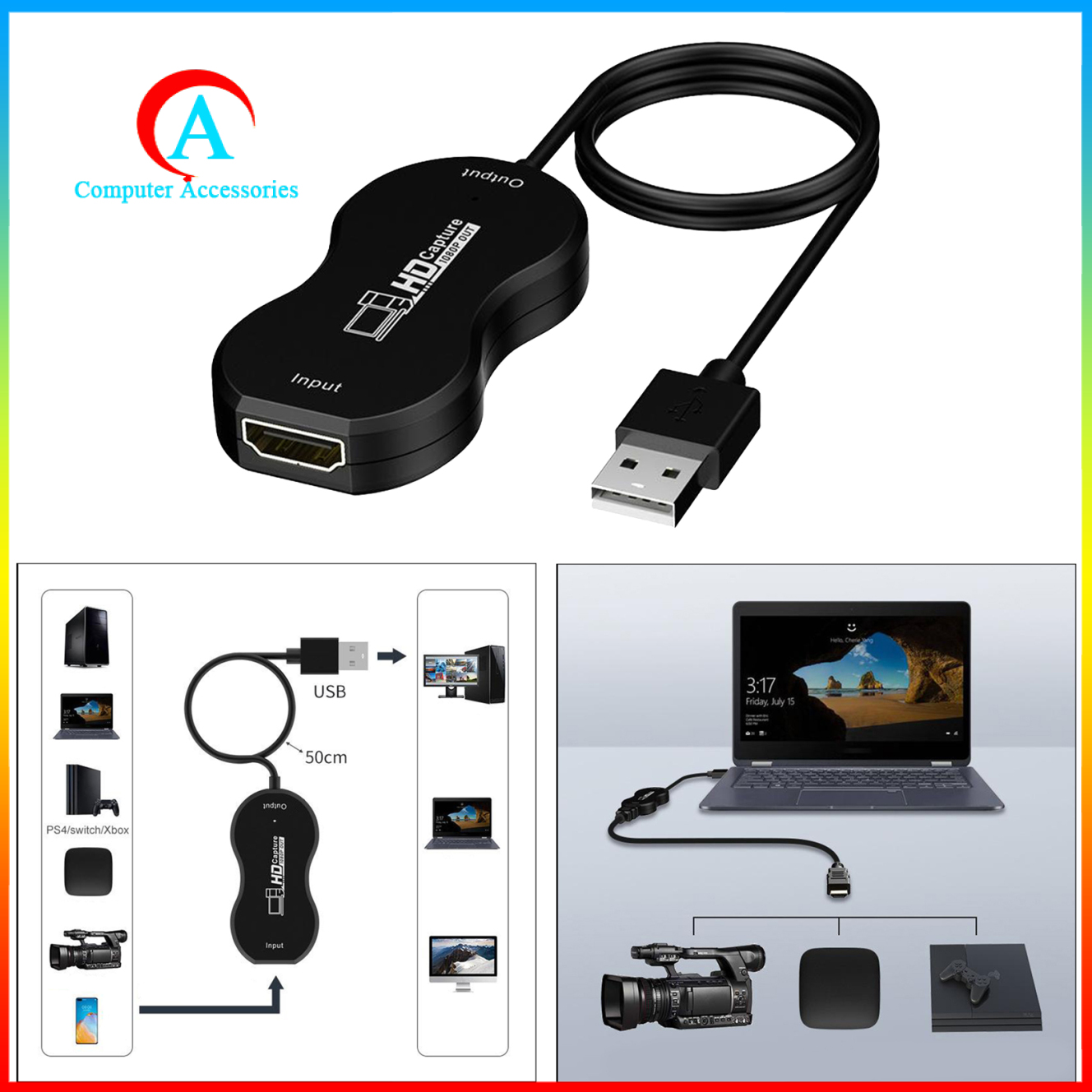 Card Ghi Âm Usb 2.0 Hd Chuyên Dụng Cho Phòng Thu Phát