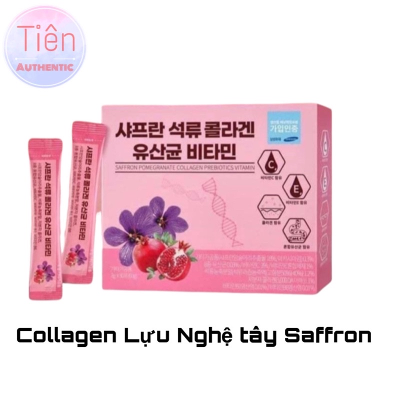 Bột collagen lựu đỏ nhụy hoa nghệ tây saffron bio cell hàn quốc - ảnh sản phẩm 1