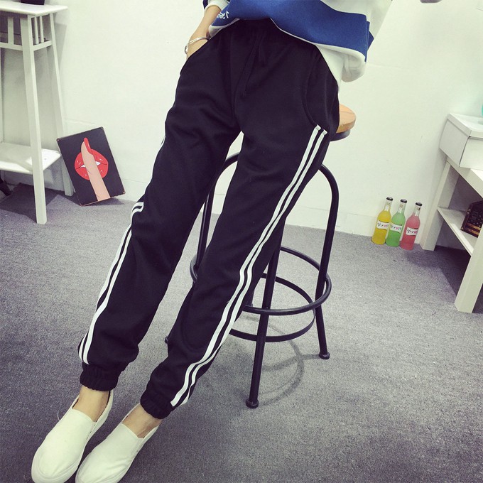 Quần dài jogge nữ bo chân thời trang mới Jg02(2 sọc)