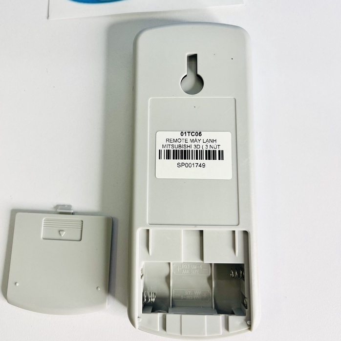 REMOTE Điều Hòa MÁY LẠNH MITSUBISHI 3D ( 3 NÚT XANH) [tặngpin]