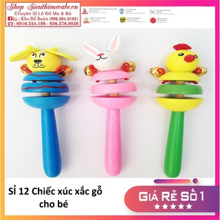 sỉ 12 chiếc Xúc Xắc Gỗ Gho Bé