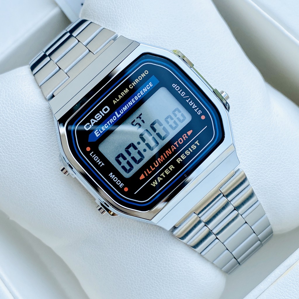 [NICE PICK] Đồng hồ nam nữ Casio A168 SILVER giá siêu rẻ