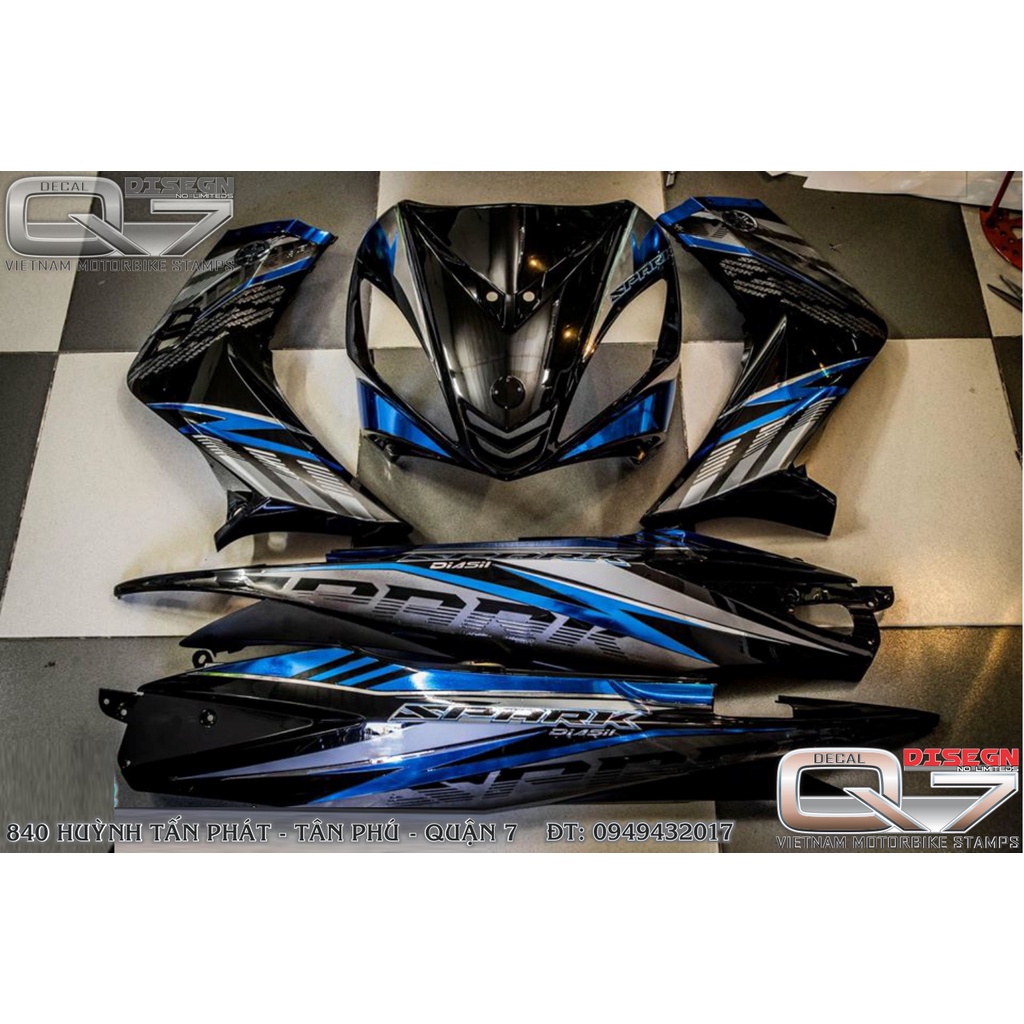 TEM RỜI EXCITER 2010 XANH ĐEN