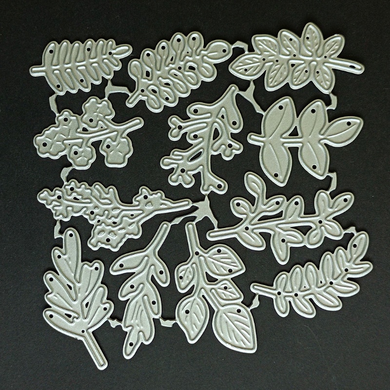 QQ Khuôn Cắt Giấy Kim Loại Hình Chiếc Lá Xinh Xắn