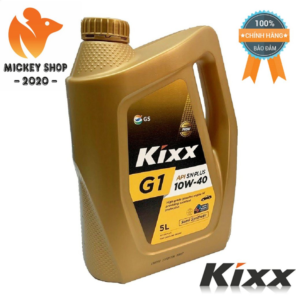 [ CAO CẤP ] Kixx G1 – Dầu động cơ xăng Kixx G1 API SN PLUS 5W30 - 10W40 ( 5L ) - CHÍNH HÃNG