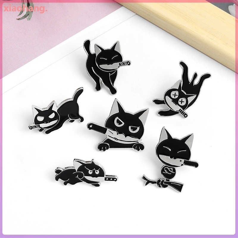 Ghim cài áo hình chú mèo hoạt hình đáng yêu