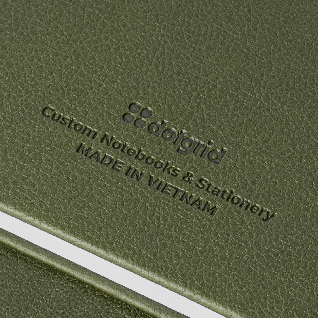 Sổ tay Original OLIVE - Bìa da năng động 4 loại ruột lựa chọn (Chấm/Caro/Kẻ ngang/Trơn)