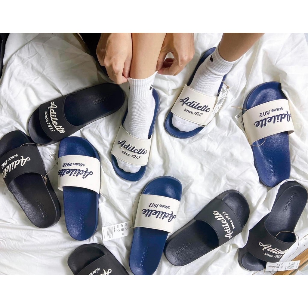 Dép Adidas Adilette Shower 1972 Retro Chính Hãng 💙SIMPLE SNEAKER💙 Adidas Shower Cloudfoam Dép Quai Ngang Nam Nữ Cổ Điển