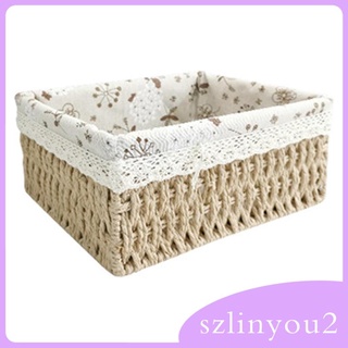 Giỏ Mây Đựng Đồ Dùng Đa Năng Tiện Dụng Cho Nhà Bếp / Bàn Làm Việc Zlinyou2