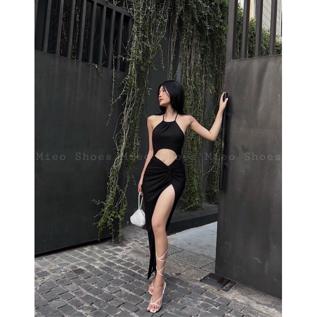 SANDAL CAO GÓT NHỌN DÂY BUỘT CAO KẸP QUAI NGANG MIEOSHOES ( G703 G704 )