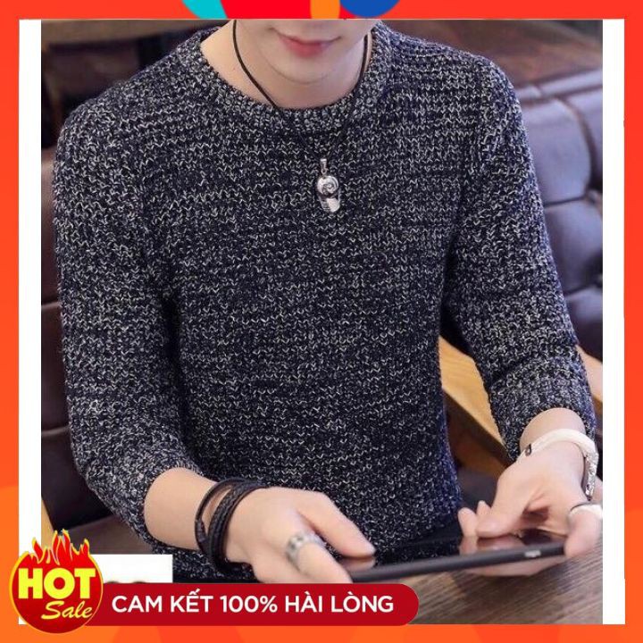 Áo Len Cổ Tròn Cho Nam, Áo Chui Đầu Ôm Kiểu Hàn Quốc Thời Trang Thu Đông | BigBuy360 - bigbuy360.vn