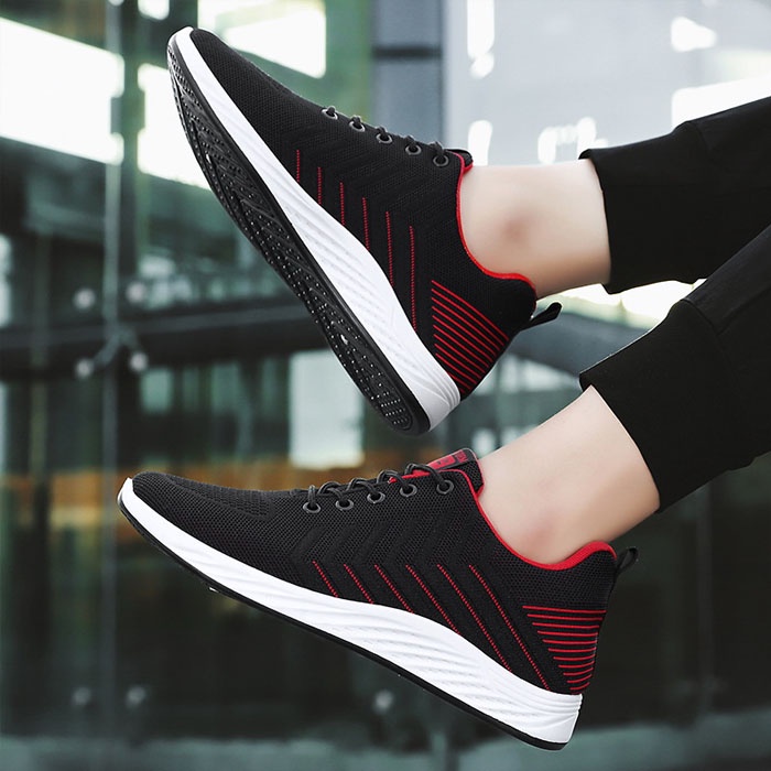 Giày Sneaker Nam, Giày Thể Thao Nam EVIL SPORT Màu Đỏ Đen Rẻ Đẹp - ESRDRED