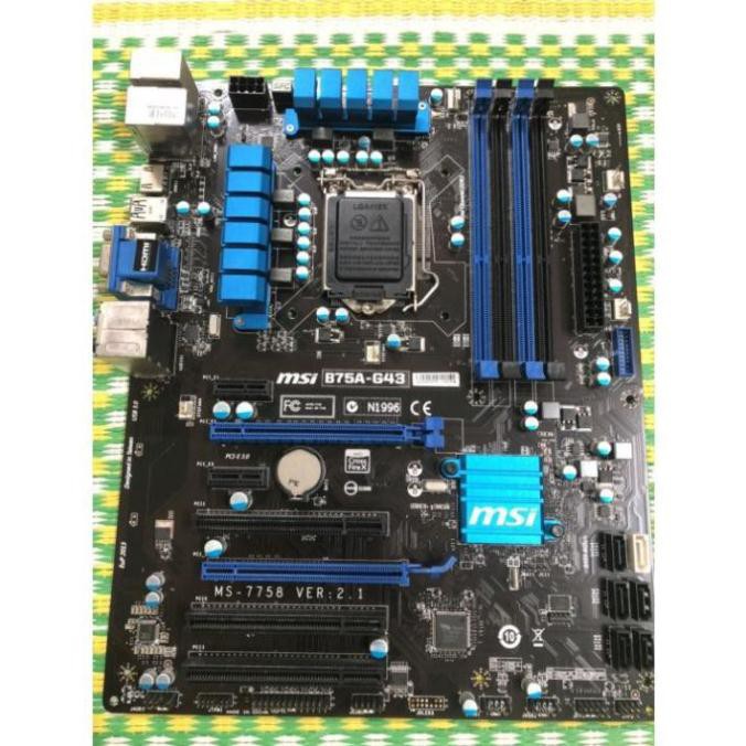 [Mã ELMS5 giảm 7% đơn 300k] Mainboard MSI B75 G43 socket 1155 - Mainboard MSI B75 G43