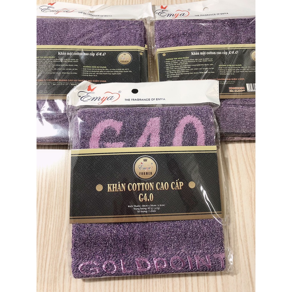 Khăn Mặt Cotton Emya G4.0 Cao Cấp