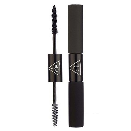 Mascara 3CE Hai Đầu Không Thấm Nước Fixer &amp; Mascara Đen - Nâu