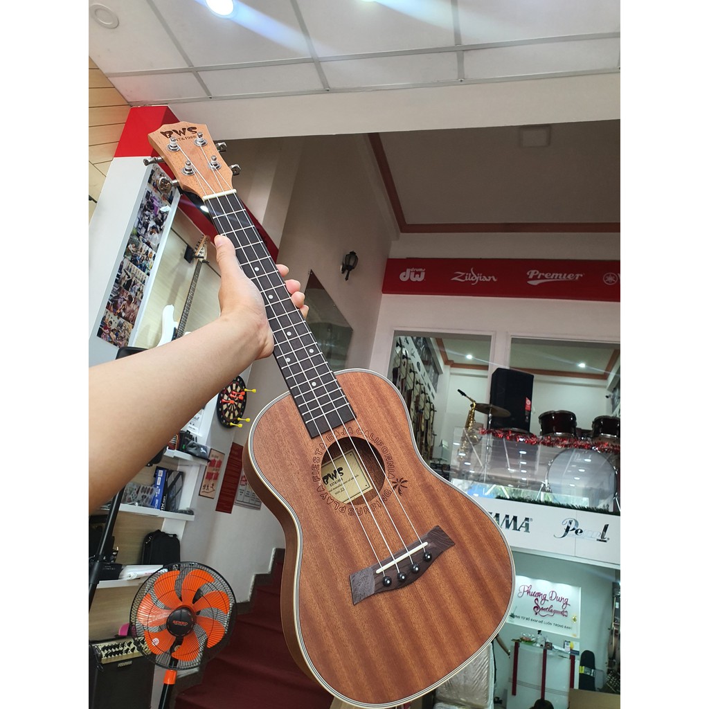 Đàn Ukulele Gỗ chính hãng BWS size Concert-Có viền