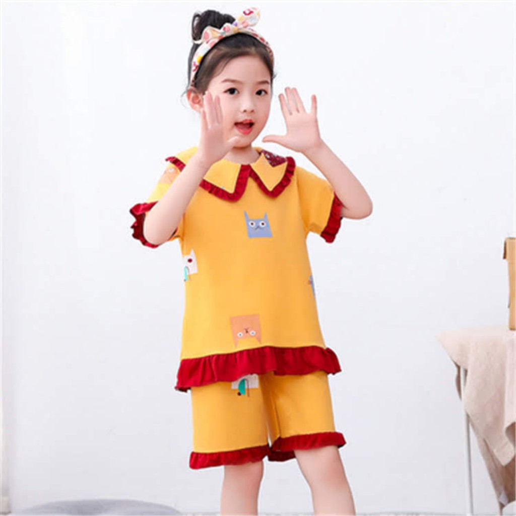 Đồ bộ dễ thương mặc đi chơi cho Bé Gái - Cotton mềm mại và thoải mái dạo phố mặc nhà