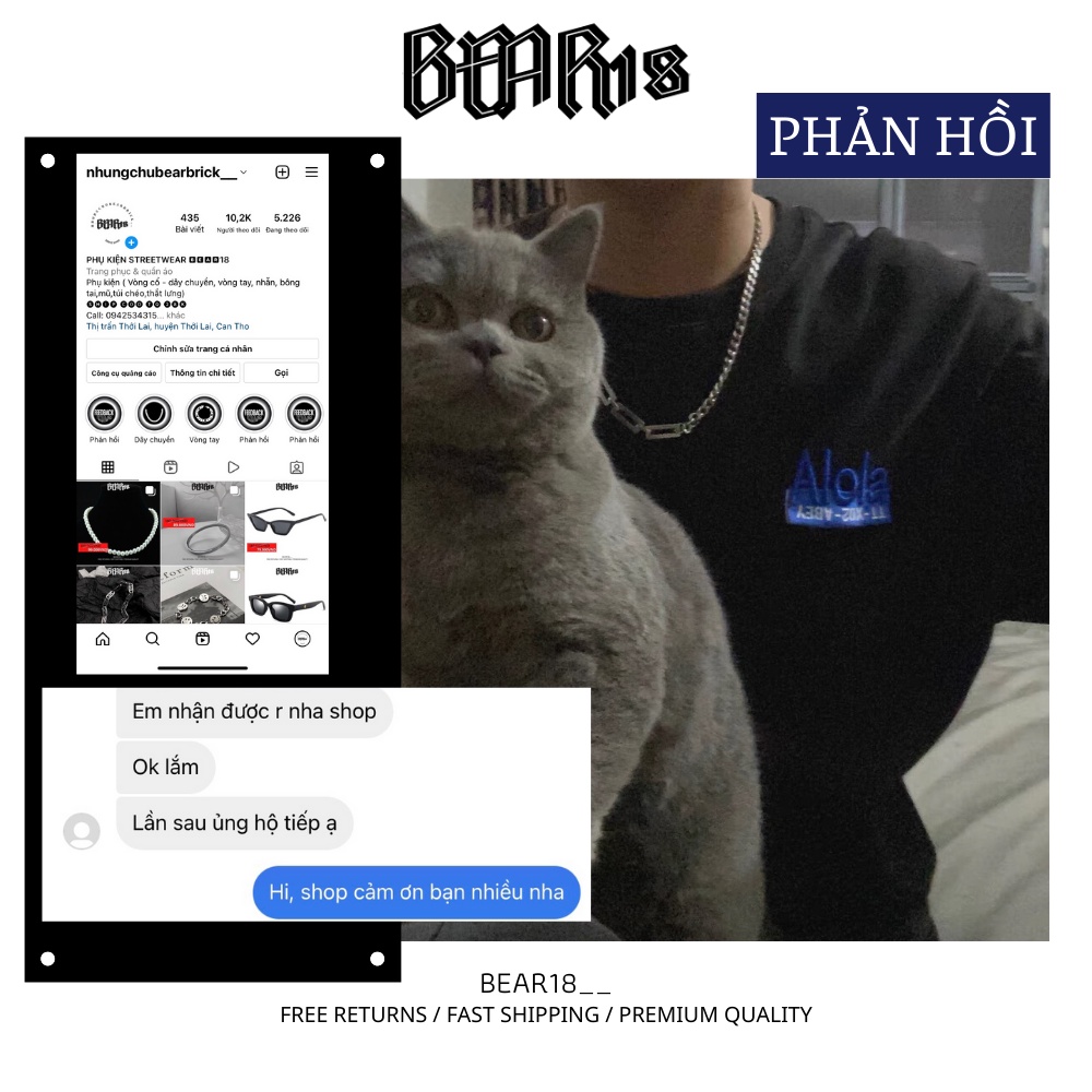 ( FULL SIZE ) Dây chuyền - vòng cổ cho nam và nữ đơn giản cá tính đẹp thép titan không gỉ BEAR18 - VC101