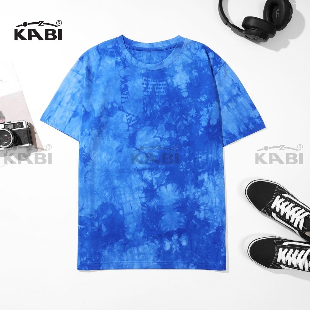 Áo thun nam KABI áo tay ngắn cổ tròn màu loang wash cotton co giãn thoáng mát | BigBuy360 - bigbuy360.vn