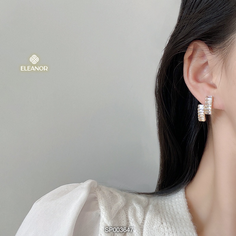 Bông tai nữ Eleanor accessories đính đá phụ kiện trang sức thời trang sang trọng