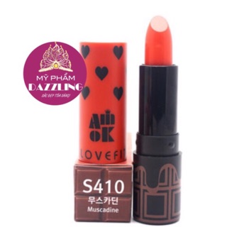 Son AMOK chocolate lẻ màu S410 đỏ cam thanh lý giá cực sốc