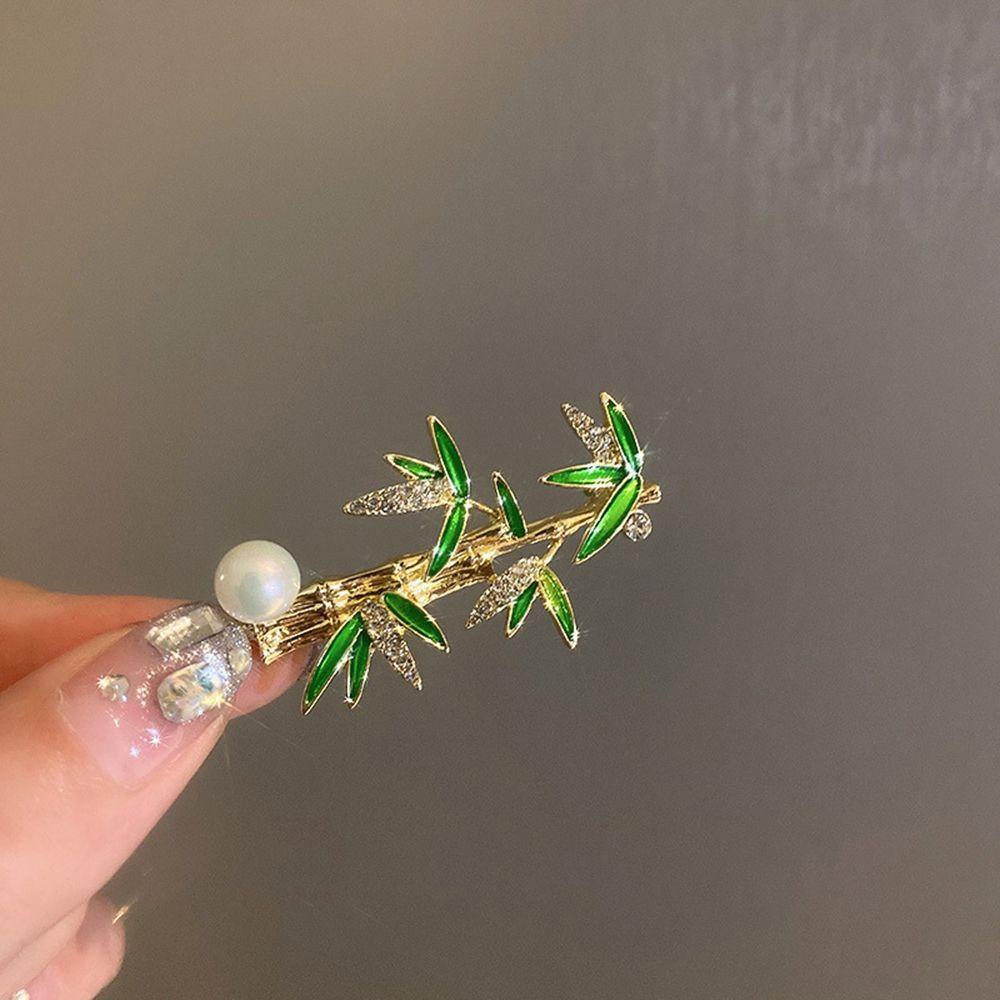 Ghim Cài Áo Hình Chiếc Lá Đính Ngọc Trai Phong Cách Vintage Thanh Lịch Dành Cho Nữ|Trâm Cài Cổ Áo Phong Cách Trung Hoa