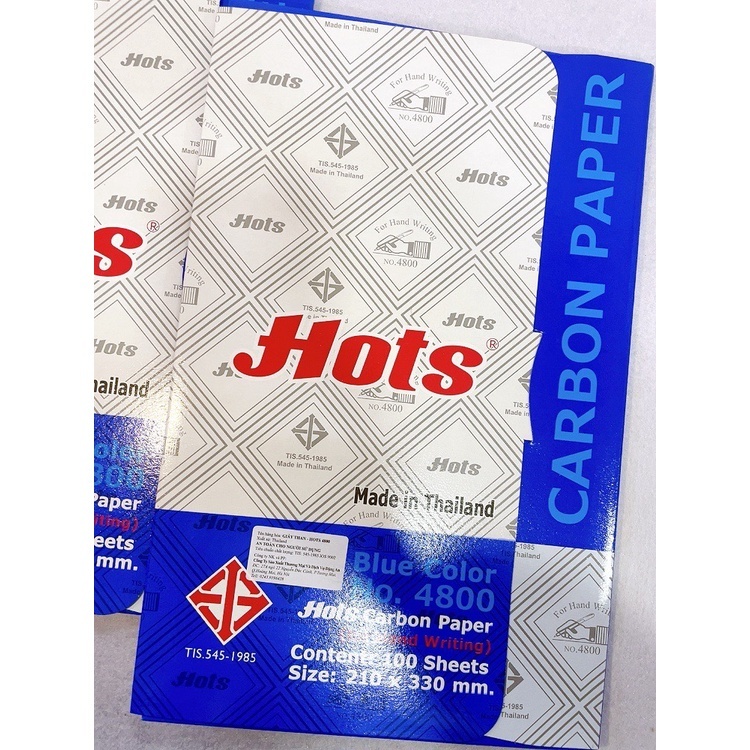 Giấy Than Thái Hots 4800| 100 Sheets| Có Ảnh - Video Thật| Xanh| Giấy Xịn, In Tốt